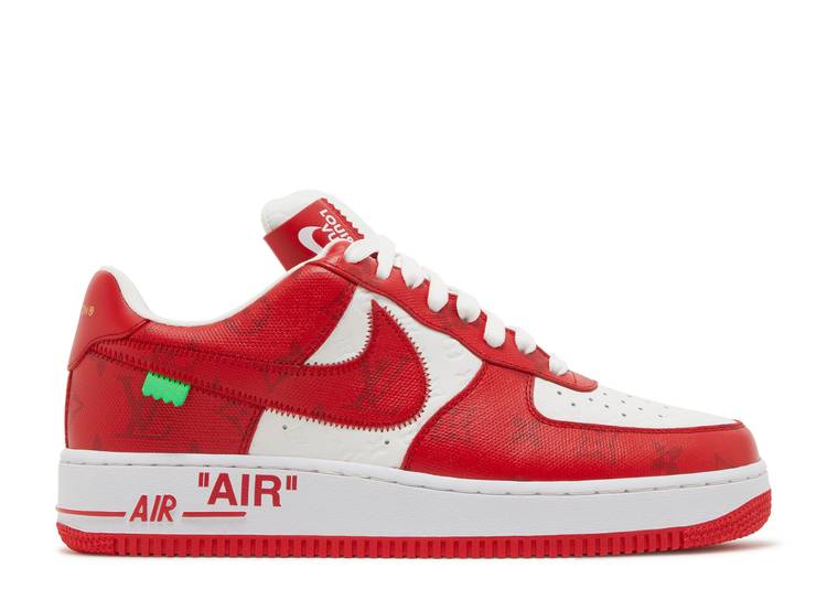 Dripping rouge Louis Vuitton x suprême Nike Air Force Ones, chaussures sur  mesure